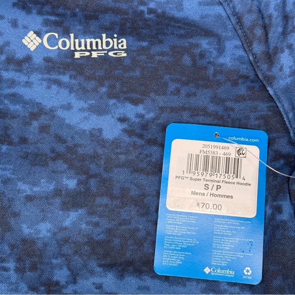 NWT New Columbia Men's PFG Super Terminal Fleece Hoodie Small S Base Layer Hunt - Picture 7 of 7